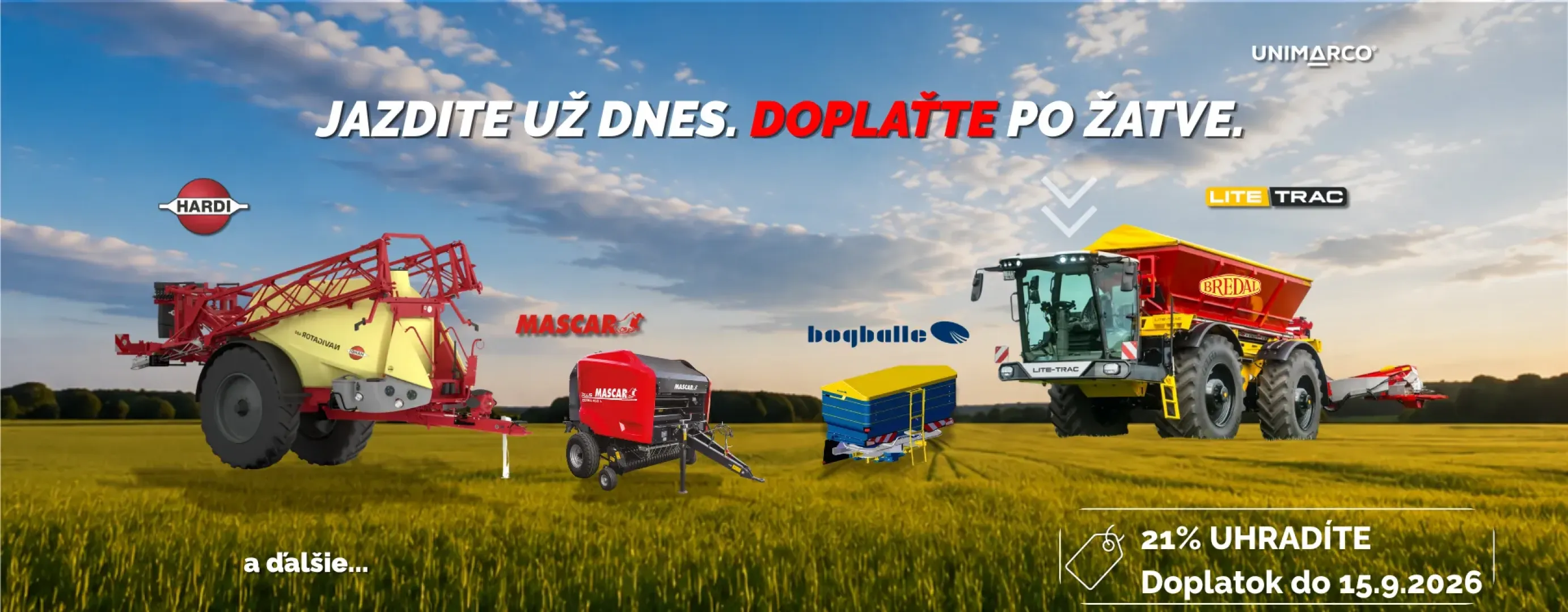 <small>Technika bez čekání</small>Stroje ihned<br>k odběru